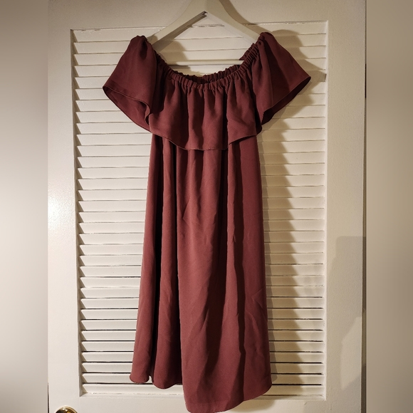 Wilfred Neuchatel Mauve Off-shoulder Dress - Picture 2 of 3